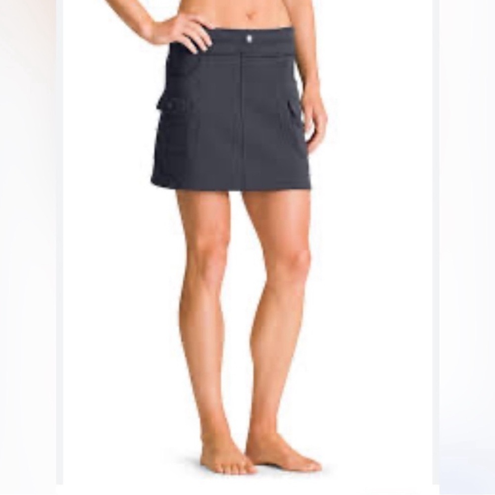 ATHLETA SNOWSLIDE lined mini black woman pocketed gorpcore activewear skirt S